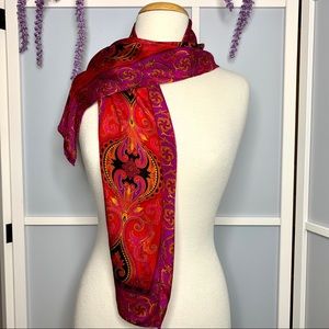 Vintage Liz Claiborne Silk Scarf vibrant colours